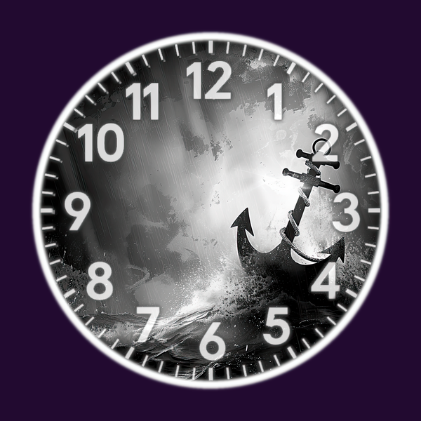 HD Image Dropping Anchor Clock