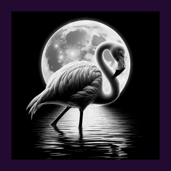 FLAMINGO IN THE MOONLIGHT HD_600x600